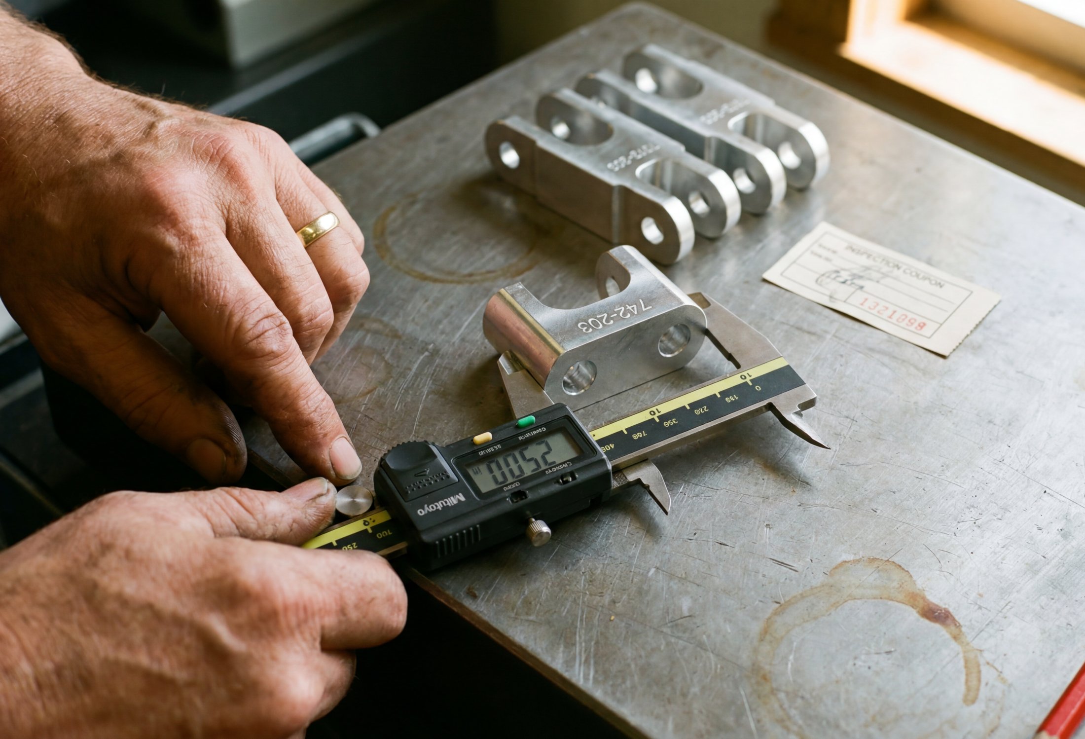 First-article inspection with a calliper